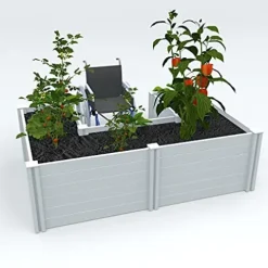 Vita 4′ x 6′ Independence Wheelchair Accessible Garden Bed White