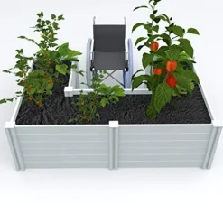 Vita 4′ x 6′ Independence Wheelchair Accessible Garden Bed White