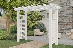 Vita Fairfield Grande Vinyl Arbor 111″x86″ White