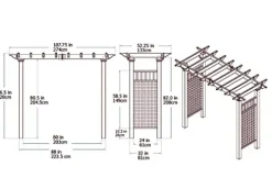 Vita Fairfield Grande Vinyl Arbor 111″x86″ White