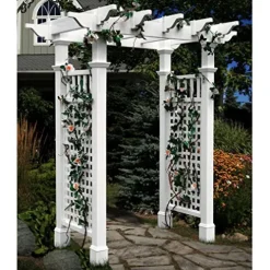Vita Fairfield Vinyl Arbor 58″W x 86″H White
