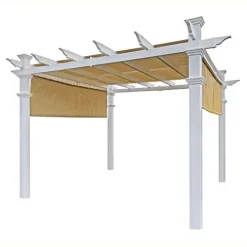 Vita Malibu 10′ x 10′ Vinyl Pergola White