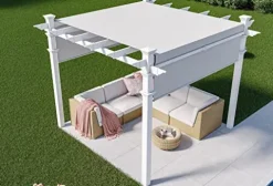 Vita Malibu 10′ x 10′ Vinyl Pergola White