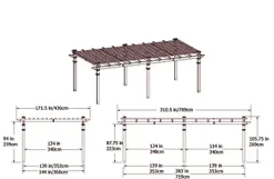 Vita Regency Grande 12′ x 24′ Vinyl Pergola White