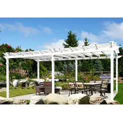Vita Regency Grande 12′ x 24′ Vinyl Pergola White
