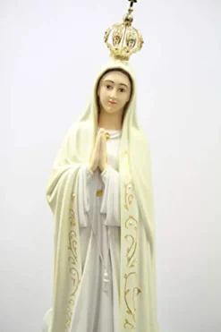 Vittoria Collection 44″ Our Lady of Fatima Statue Sculpture White