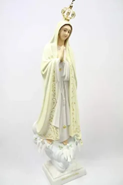 Vittoria Collection 44″ Our Lady of Fatima Statue Sculpture White