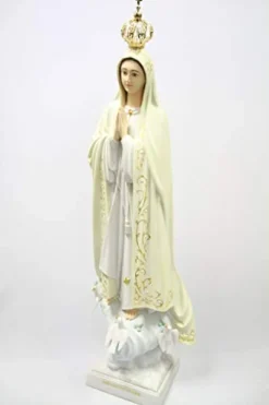 Vittoria Collection 44″ Our Lady of Fatima Statue Sculpture White