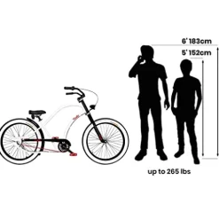 Vivelo Chopper Beach Cruiser for Men Complete Bike 7-Speed Storck