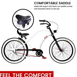 Vivelo Chopper Beach Cruiser for Men Complete Bike 7-Speed Storck