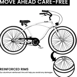 Vivelo Rider X Beach Cruiser for Men 26-Inch Clyde