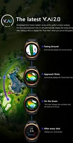 Voice Caddie T8 Golf GPS Watch Black