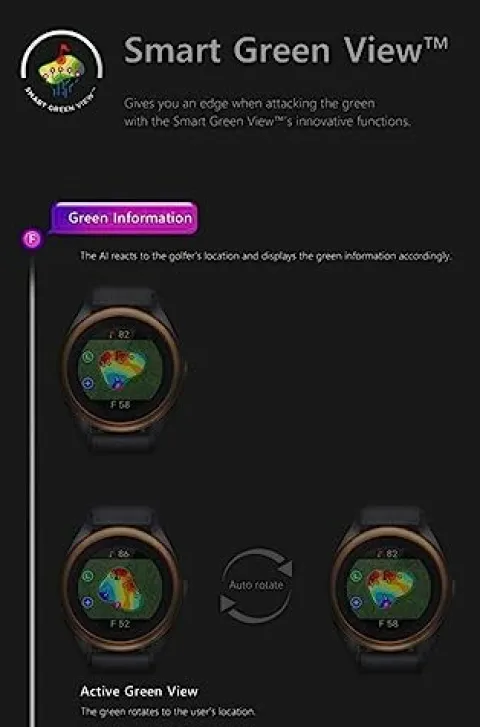 Voice Caddie T8 Golf GPS Watch Black