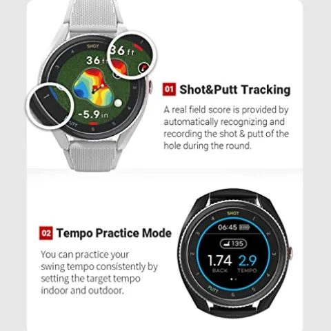 Voice Caddie T9 Premium GPS Golf Watch Gray