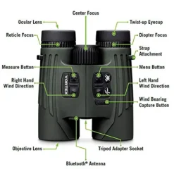 Vortex Optics Fury HD 5000 10×42 Laser Rangefinding Binoculars Green