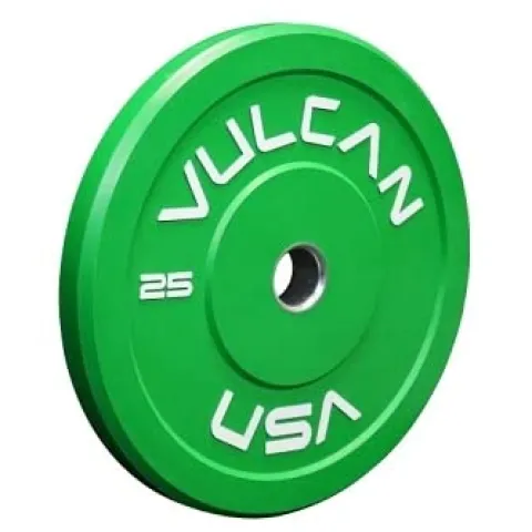 VULCAN 340 lb Color Bumper Plates Set Red Blue Yellow Green Grey