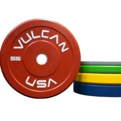 VULCAN 370 lb Color Bumper Plates Set Multi-Color