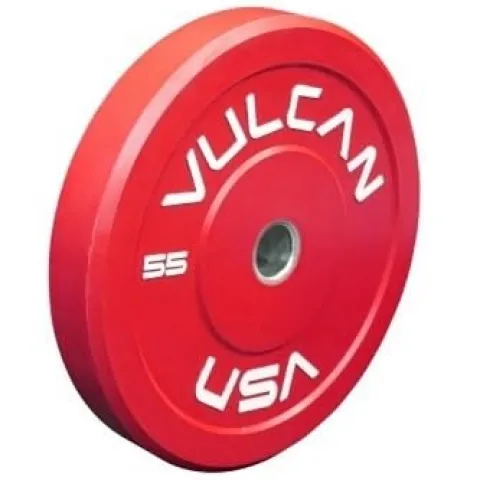 VULCAN 370 lb Color Bumper Plates Set Multi-Color