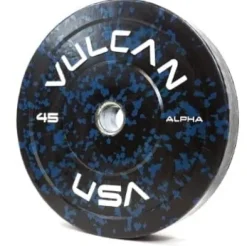 VULCAN Alpha Bumper Plate Set Blue/Yellow/Green/Orange/Grey Fleck