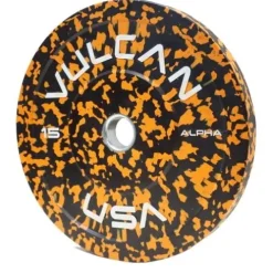 VULCAN Alpha Bumper Plate Set Blue/Yellow/Green/Orange/Grey Fleck