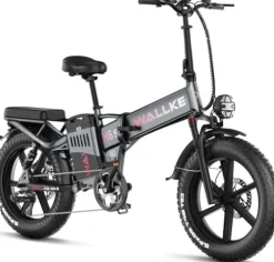 W Wallke Electric Bike Adults Folding 1000W 48V 36Ah Gray