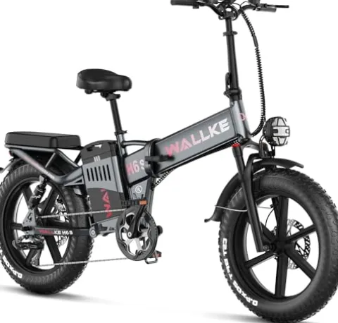 W Wallke Electric Bike Adults Folding 1000W 48V 36Ah Gray