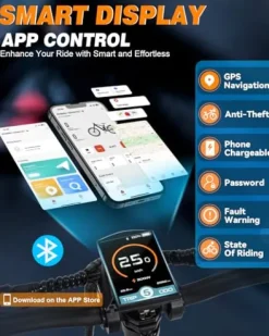 W Wallke Folding Electric Bike for Adults, 1750W Dual Motor, 48V 40Ah Long Range Ebike 20″ Fat Tire Gray