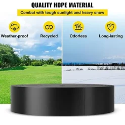 WACTO Flexible Landscape Edging 10″ Depth 300 ft Recycled HDPE Black