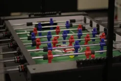 Warrior Table Soccer Professional Black Light Foosball Table Blue, Red