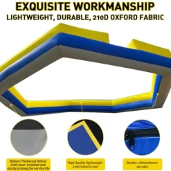 WARSUN Giant 26Ft Inflatable Gaga Ball Pit with Built-in Blower Blue&Yellow