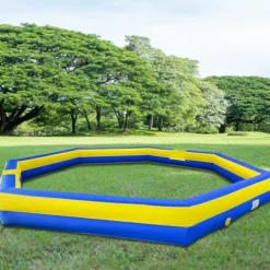 WARSUN Giant 26Ft Inflatable Gaga Ball Pit with Built-in Blower Blue&Yellow