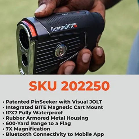 Wearable4U Bushnell Pro X3 Laser Golf Rangefinder Bundle Black