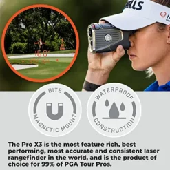 Wearable4U Bushnell Pro X3 Laser Golf Rangefinder Bundle +Golf Tools+Towel+CR2