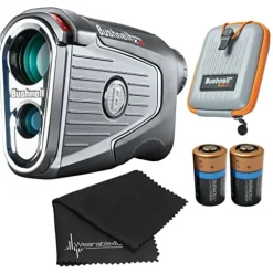 Wearable4U Bushnell Pro X3 Laser Golf Rangefinder Bundle Towel CR2