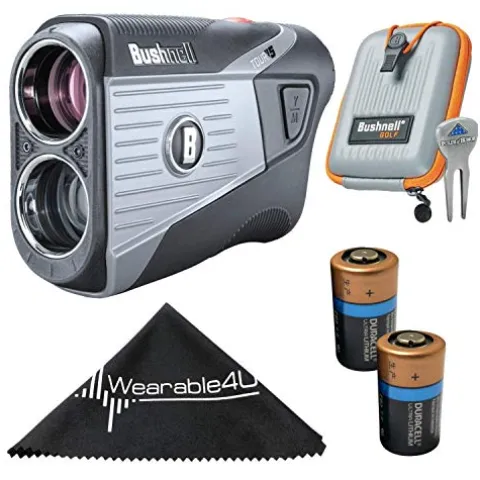 Wearable4U Bushnell Tour V5 Patriot Pack Laser Golf Rangefinder +Extra Battery