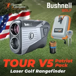 Wearable4U Bushnell Tour V5 Patriot Pack Laser Golf Rangefinder +Extra Battery