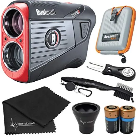 Wearable4U Bushnell Tour V5 Shift Laser Golf Rangefinder Ultimate All-In Bundle
