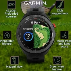 Wearable4U Garmin Approach S70 Golf Smartwatch Black + E-bank