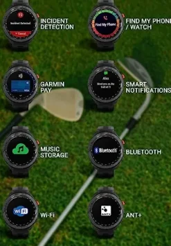 Wearable4U Garmin Approach S70 Golf Smartwatch Black + E-bank