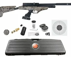 Wearable4U Hatsan at-P2 QE QuietEnergy Tact PCP Air Rifle .22 Cal Timber Bundle with Pellets and Targets