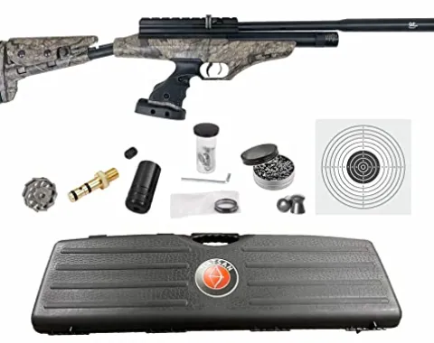 Wearable4U Hatsan at-P2 QE QuietEnergy Tact PCP Air Rifle .22 Cal Timber Bundle with Pellets and Targets