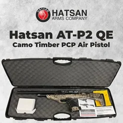 Wearable4U Hatsan at-P2 QE QuietEnergy Tact PCP Air Rifle .22 Cal Timber Bundle with Pellets and Targets