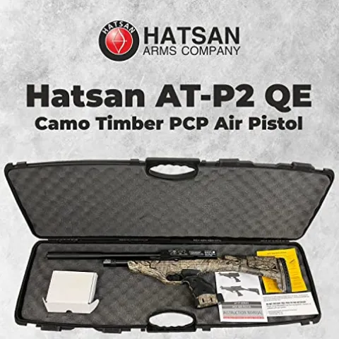 Wearable4U Hatsan at-P2 QE QuietEnergy Tact PCP Air Rifle .22 Cal Timber Bundle with Pellets and Targets