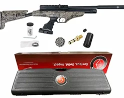 Wearable4U Hatsan at-P2 QE QuietEnergy Tact PCP Air Rifle .22 Cal Timber Bundle with Pellets and Targets