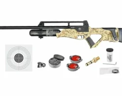 Wearable4U Hatsan Blitz Limited Edition PCP Air Rifle Bundle .30 Cal Digital Tan Camo with Pellets & Targets