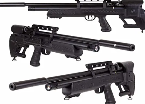 Wearable4U Hatsan BullBoss QE .177 Cal Air Rifle Bundle with Scope, Targets, Pellets & Hard Case