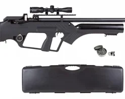 Wearable4U Hatsan BullMaster Semi-Auto .177 Cal PCP Air Rifle Bundle with Scope, Rings & Pellets