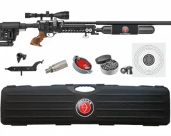 Wearable4U Hatsan Factor Sniper Long .35 Caliber PCP Air Rifle Bundle with Pellets, Targets, and Scope