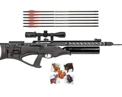 Wearable4U Hatsan Harpoon Arrow Air Rifle Bundle + Scope w/Rings + 6pk Arrows + Targets