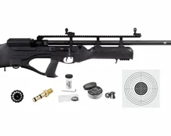 Wearable4U Hatsan Hercules Bully .35 Cal Air Rifle Bundle with 100 Pellets and Targets Black